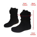 Exportfall and winter frosted suede pleated boots round toe flats sleeve boots retroknee socks western women's boots plus size