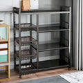 Kitchen shelf storage rack floor-standing multi-layer movable storage rack multi-functional punch-free storage rack thickened shelf
