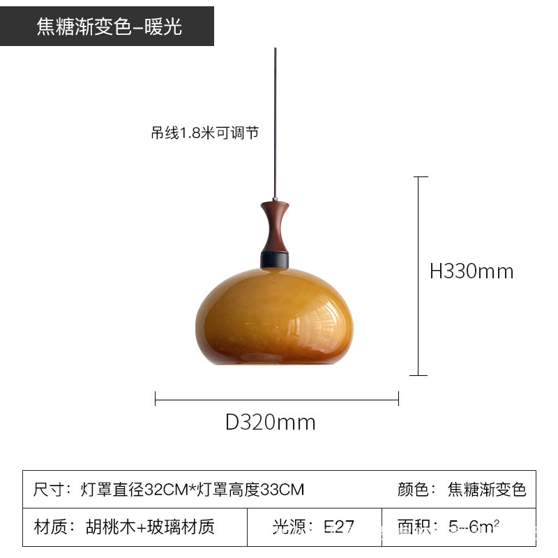 Bauhaus Bedside Chandelier Vintage Italian Space Age Lighting Restaurant Dining Table Bar Single Head Glass Light