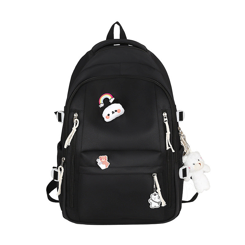 New schoolbag female Korean version Harajufeng junior high school student schoolbag primary school student large capacity backpack cute backpack