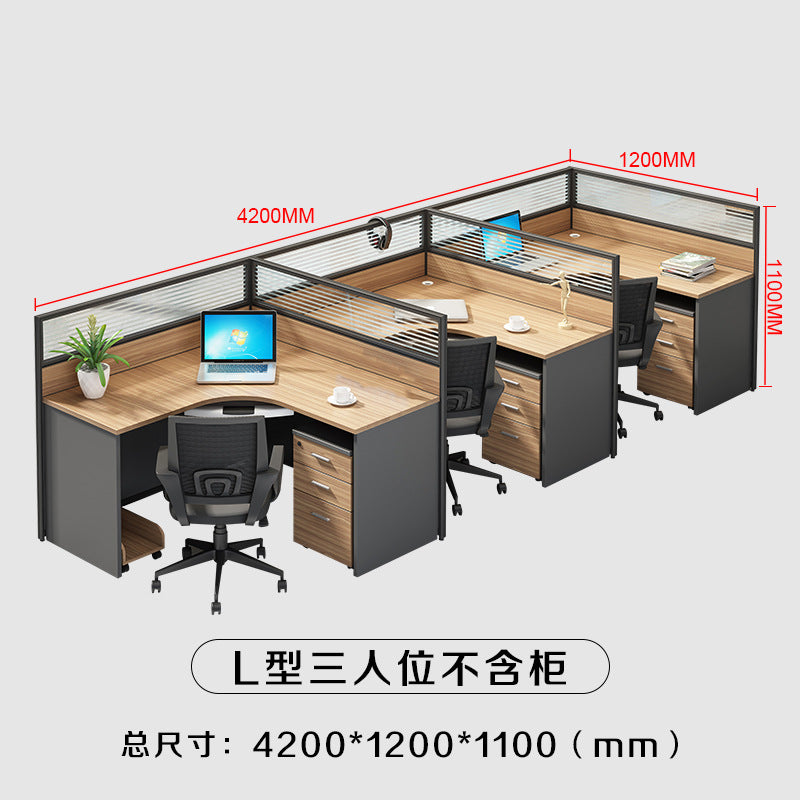 Staff desk and chair combination screen four-person employee booth casual modern partition office workstation desk