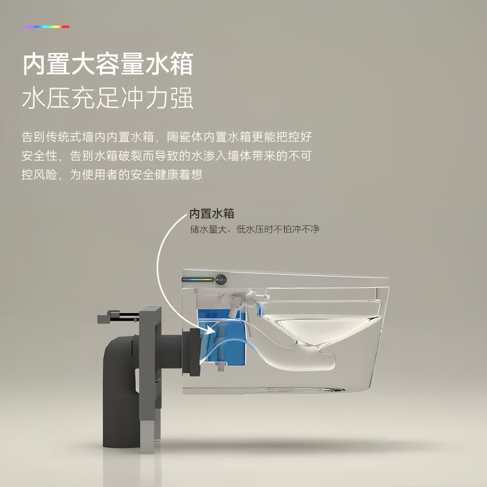 New arrival wall-mounted smart toilet all-in-one fully automatic flip-top instant heating for home water pressure-free toilet