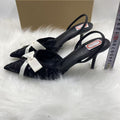 2025 spring new pointed-toe stiletto heel elegant slimming french fashion sexy stunning closed-toe mules women's shoes
