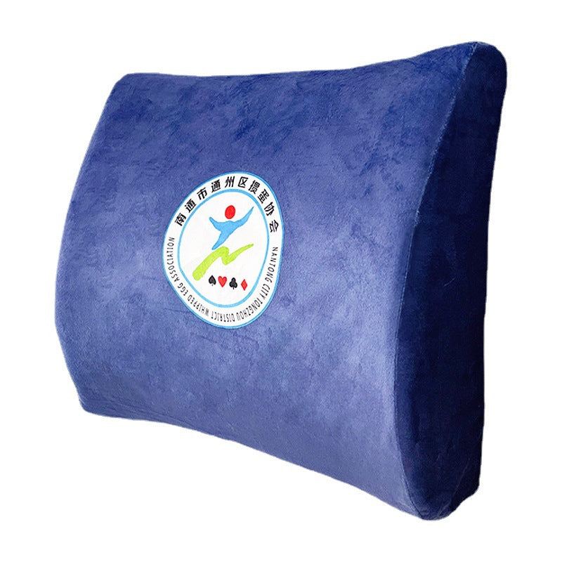 Customized sponge cushions with customized corporate logo gifts memory foam pillows office waist cushions