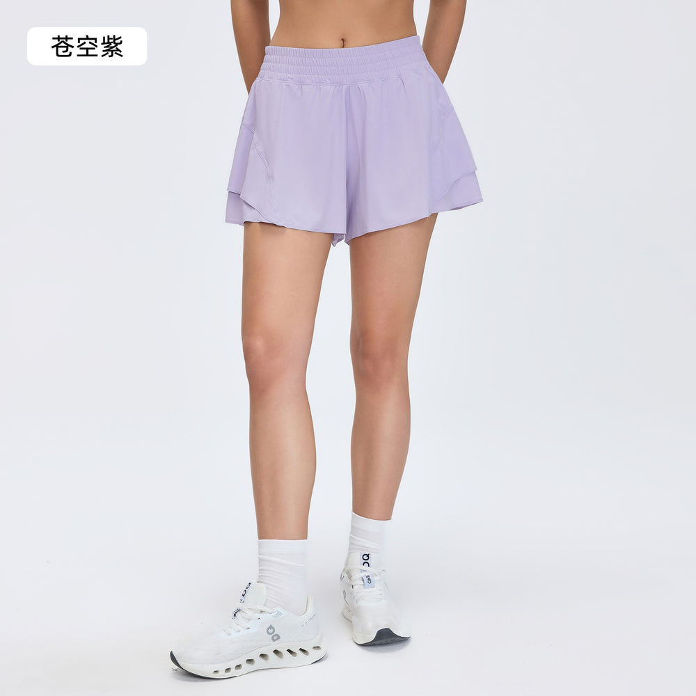 Summer quick-dry high-waisted workout shorts for women - lined, anti-exposure, lightweight, breathable yoga & fitness shorts d26011
