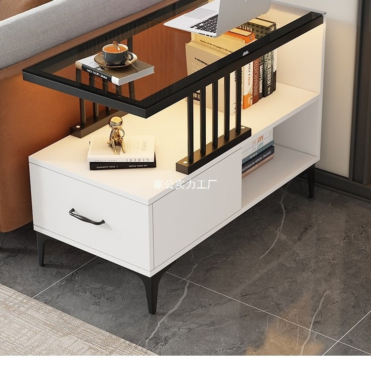 Sofa side cabinet Light luxury side cabinet Living room side table Seam storage corner few simple modern narrow side cabinet Locker