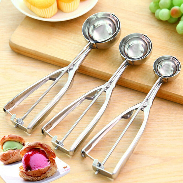 Spot stainless steel ice cream scoop, ice cream scoop, ice cream spoon, ball digger, fruit digger, ice cream and tableware