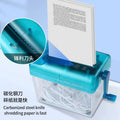 Manual paper shredder, small strip shredder, office desktop paper shredding tool, home use a6 hand-crank paper shredder
