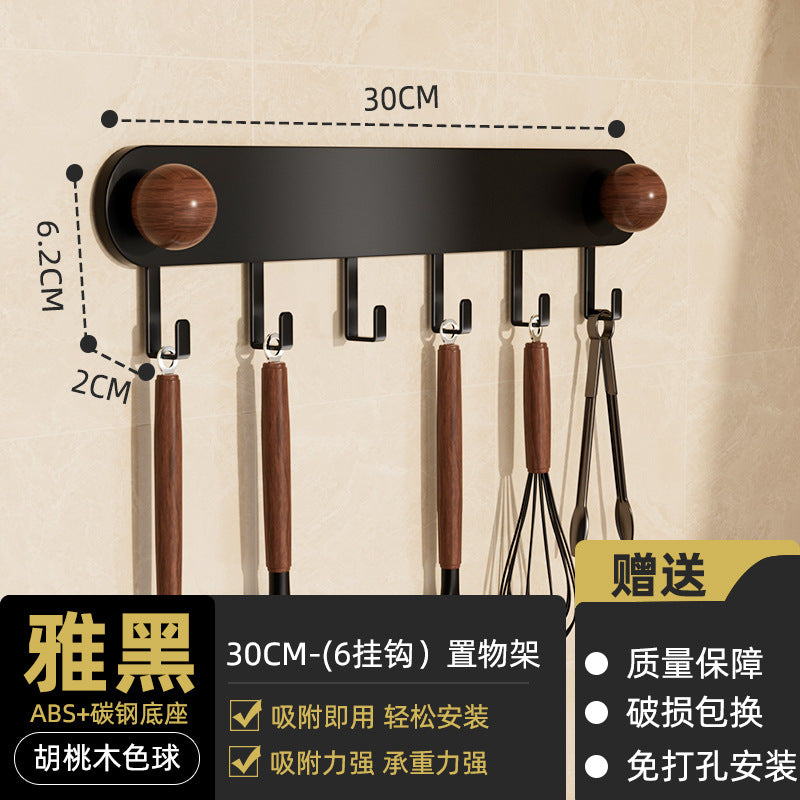 Medieval style kitchen strong adhesive hook wall hanging punch-free storage rack for home entrance door clothes hanger storage hook