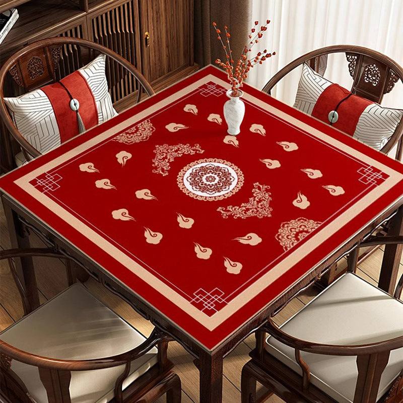 Tablecloth mahjong table special no-wash  new year table mat sound insulationthickenednon-slip new chinoiserie winter tablecloth