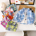 Kids' shirts: new  styles for boys - stylish cotton plaid shirts for spring and autumn. fashionable turn-down collar cardigans for toddlers and young children