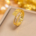 J17 gold-double ring