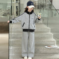 Girls' autumn outfit set - trendy korean style activewear for kids, new spring/autumn collection, casual and stylish two-piece set for girls (sizes for mid-to-large children)