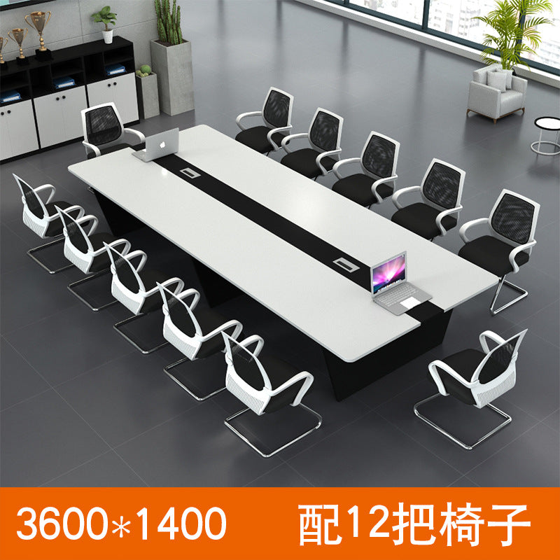 Conference room conference table long table simple modern training table strip table chair meeting large table combination