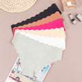 wholesale low-waist breathable sexy women's seamless underwear stylish wavy edge ice silk thin invisible briefs