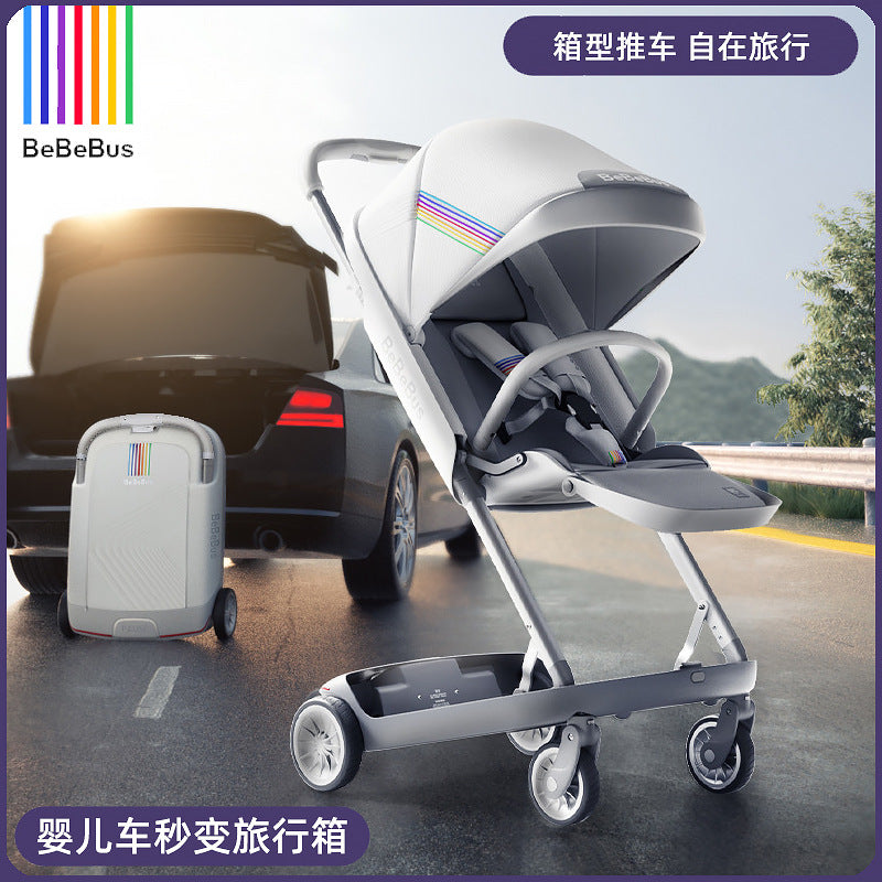 BeBeBus traveler stroller can sit and lie down, lightweight folding baby walker umbrella car, high-view box wagon