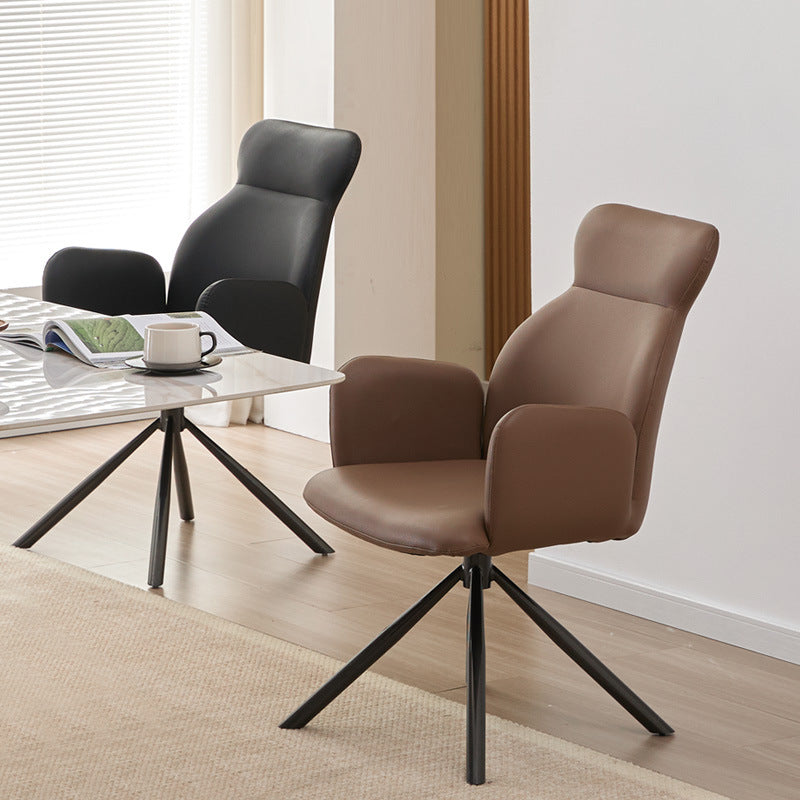 European style dining chair office chair comfortable for extended sitting 360-degree rotatable bedroom home computer chair backrest swivel chair
