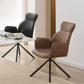 European style dining chair office chair comfortable for extended sitting 360-degree rotatable bedroom home computer chair backrest swivel chair