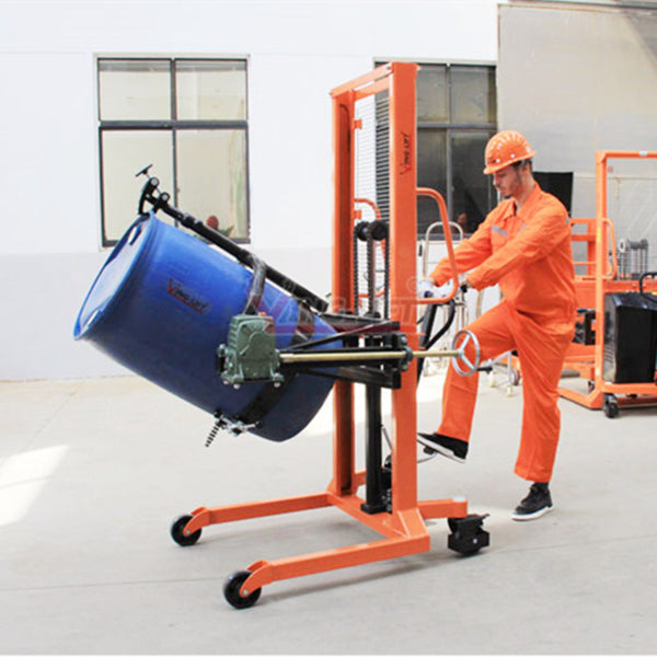 Spot supply DA450-1 hydraulic oil drum flip car weighing manual unloading car/unloading car with electronic scale