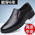 【genuine leather】spring/autumn men's leather driving shoes - casual loafers for young and middle-aged men