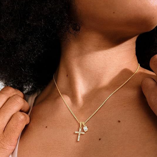 european and american zircon inlaid 26 letter necklace diamond cross necklace english a-z accessible luxury clavicle chain for women