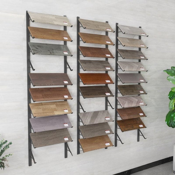Source Factory Wood Floor Display Rack Wall Cloth Shelf Tile Shelf Wood Grain Brick Wall Hanging