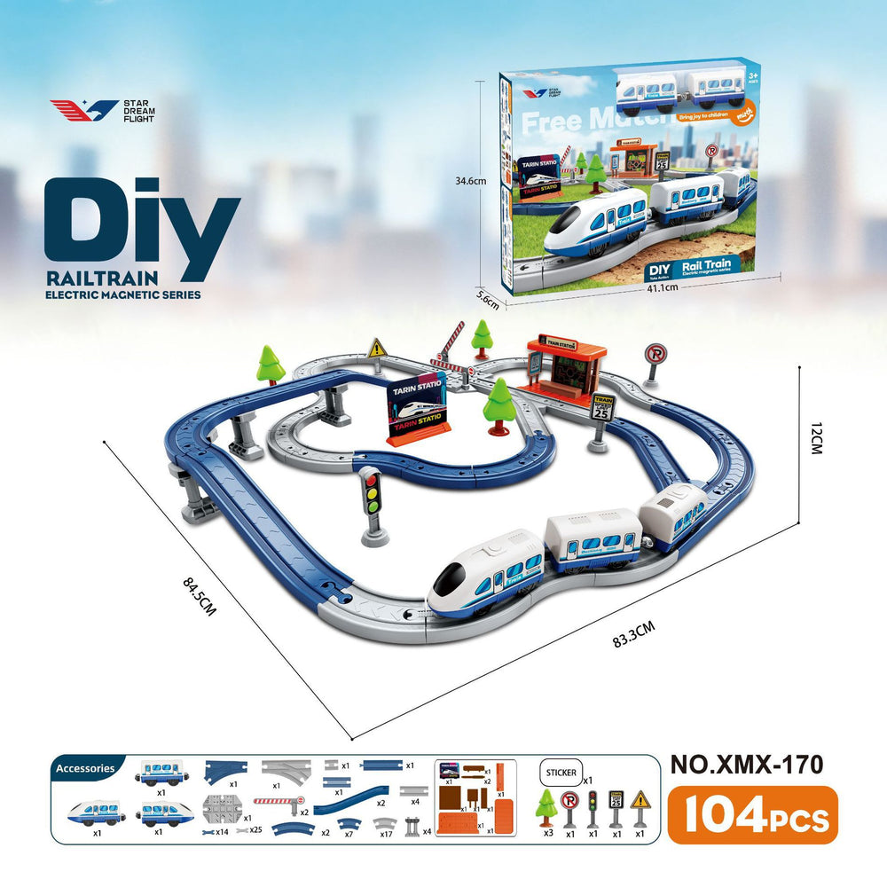 new arrivalassemble electric rail car kids city train train subway parking lot scene toys wholesale