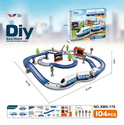 new arrivalassemble electric rail car kids city train train subway parking lot scene toys wholesale