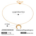 European and american cross-border hot-selling jewelry: trendy street style horn necklaces, creative women's moon necklaces, crescent clavicle chains