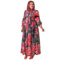 Aliexpress  beach seaside cross-border supply african clothing women's plus size chiffon printed dress