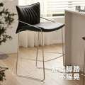 Luxury retro style thickened leather bar stool high back bar chair beauty salon chair home commercial leisure chair
