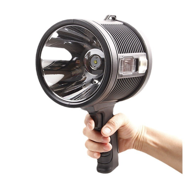 Cross-border new solar USB charging hand-held LED multi-light source power display long-range strong light flashlight