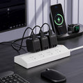 Multi-functional 10-outlet power strip with long cord, dorm room multi-port power strip, home power strip with usb ports and pd converter