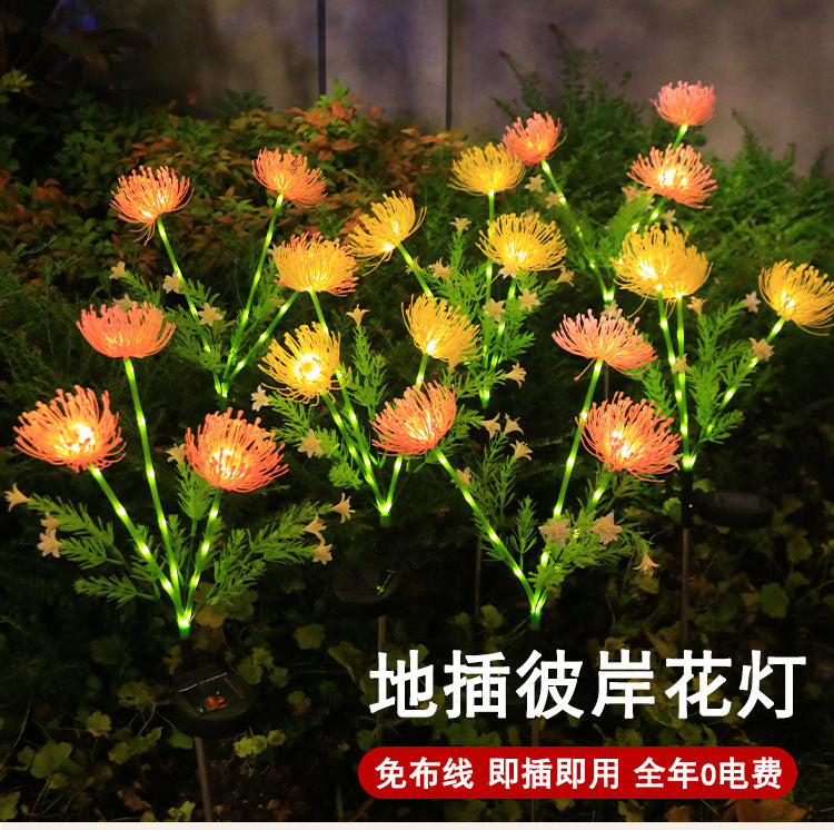 Solar light Outdoor garden light Automatic light in the dark Solar butterfly Firefly rose floor insert night light