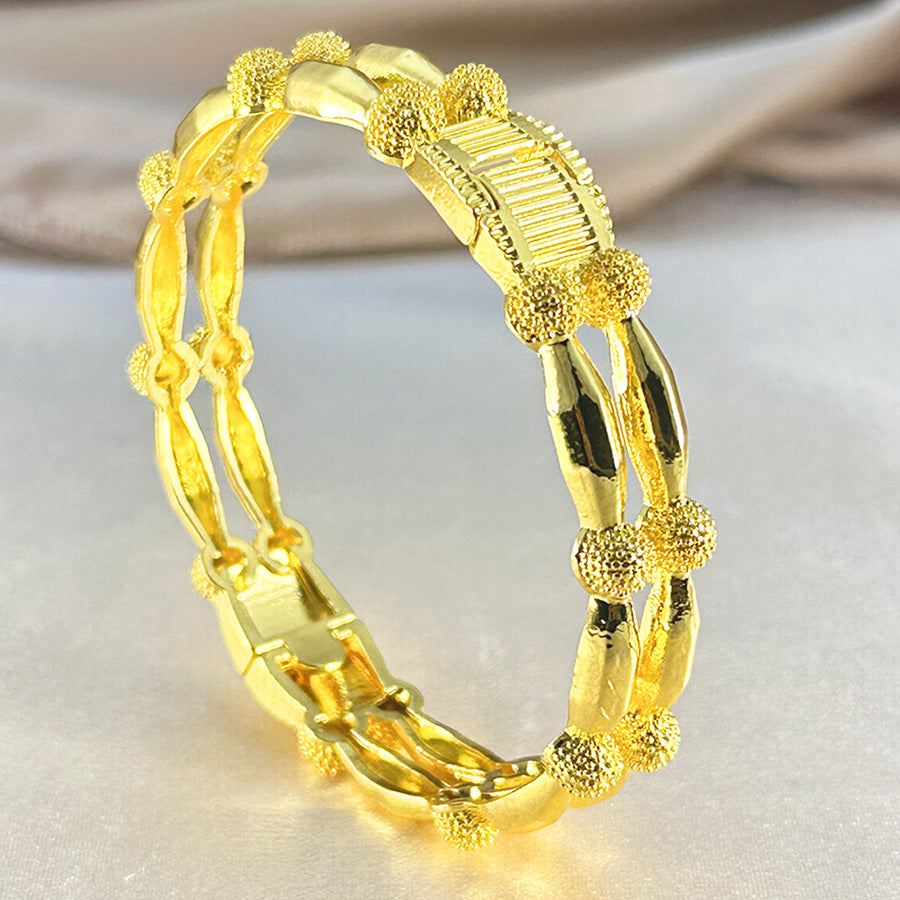 dubai women's bracelet middle eastern gold bracelet ethiopian saudi arabian wedding bridal jewelry