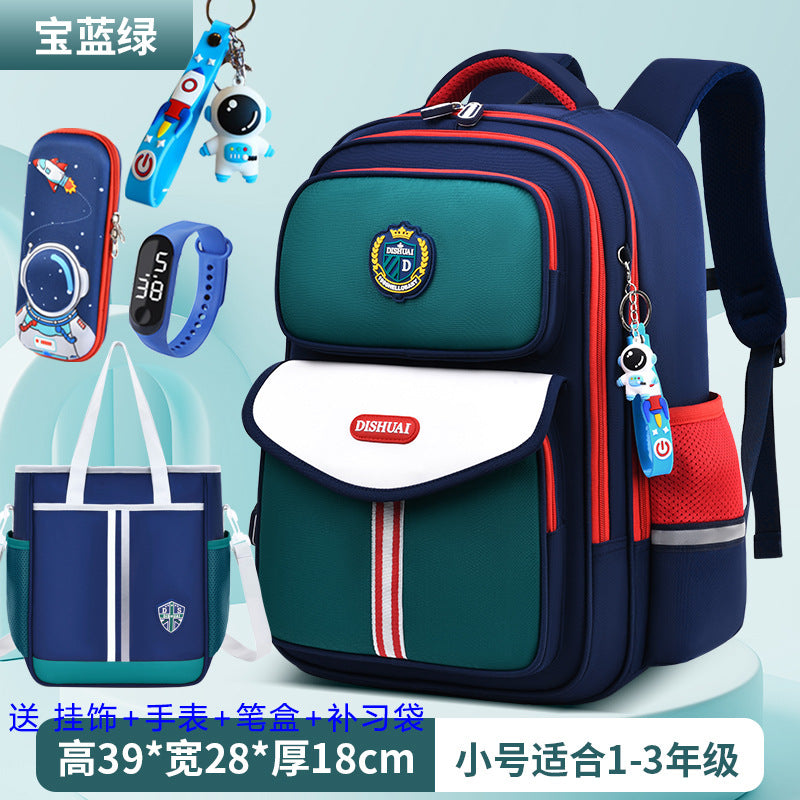 2026 new school backpack for elementary school students, grades 1-6, boys and girls, ultra-lightweight, load-reducing, and spine-protecting