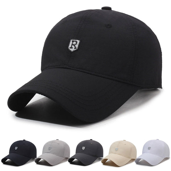 Quick-drying punched cap, high-quality sunscreen breathable sports hat, men's sunscreen visor, summer light board, baseball cap.