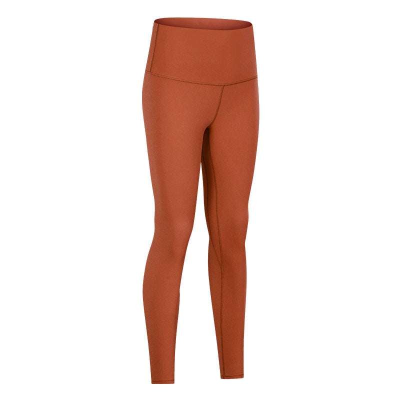 Dianqian new arrival high waist nude yoga pants for women silmslimming look training fitness sports nine-point pants s2082