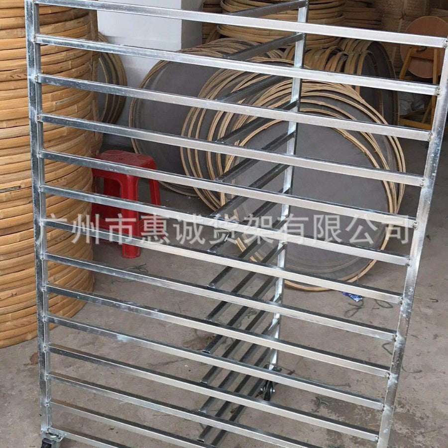 Customized bamboo sieve placement rack Iron rack Drying rack Stable steel rack Bamboo dustpan rack