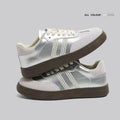 Retro silver german training shoes for women 2026autum with skirt lace edge thick solecasual waffle agan sneakers