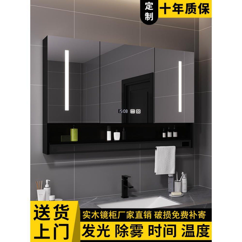 [Consultation and installation] Smart bathroom mirror cabinet is separately wall-mounted with lamp defogging bathroom dressing mirror is simple