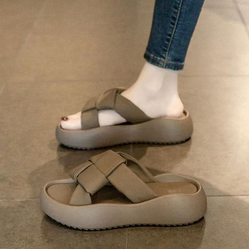 Trending women's slides: retro birkenstock-inspired summer sandals - stylish, versatile, and perfect for dressing up with skirts. chunky platform thong sandals
