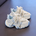 Girls' athletic shoes -  summer mesh breathable kids' chunky sneakers - big kids' student running white shoes