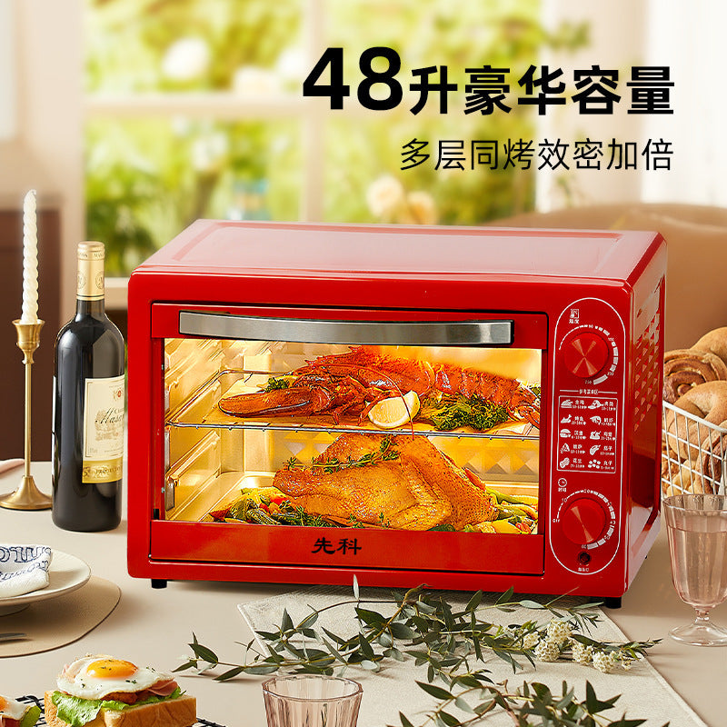Xianke 48l household electric oven multi-function large capacity scheduled baking horizontal large oven factory direct sales