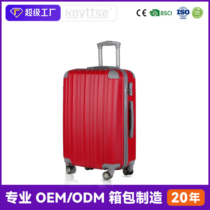 Cross-border 2025 new abs thickened trolley case, dustproof and strong travel boarding case, thickened universal wheel password box