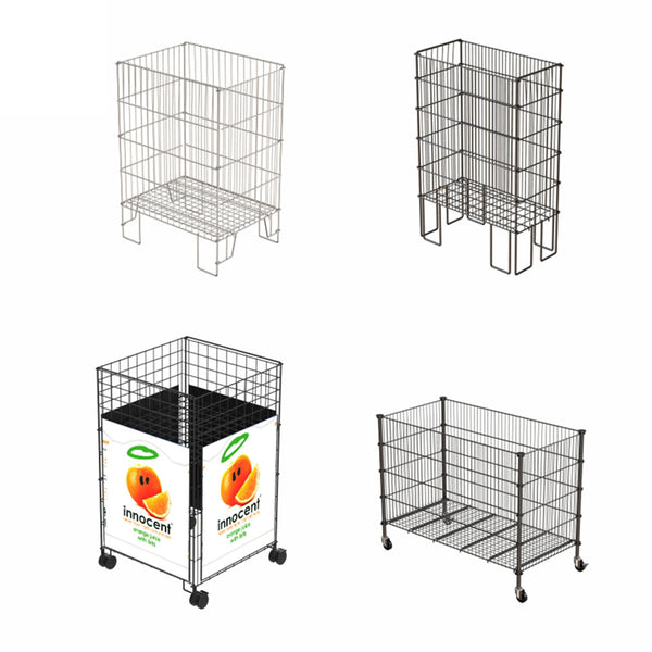 Laitu Customized Super Zhongdao Promotional Cage Foldable Commodity Display Rack Product Discount Promotional Display Basket
