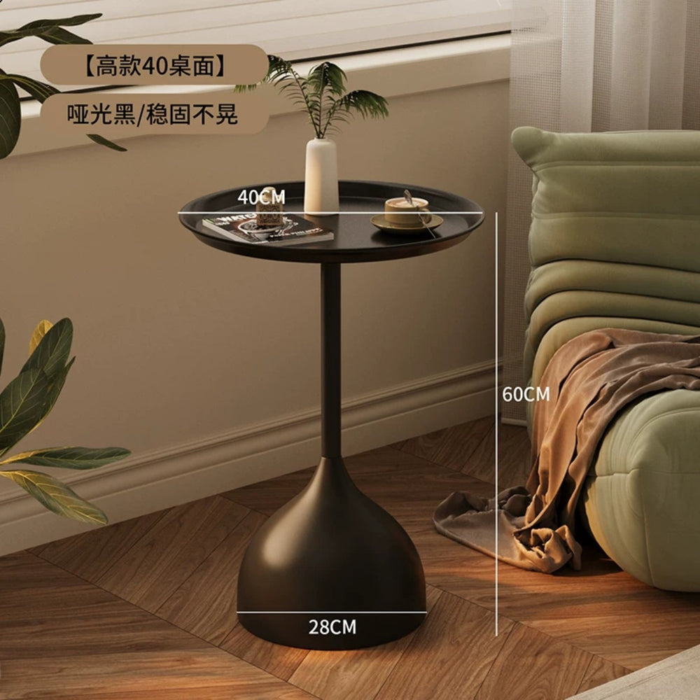 Casual side table small apartment iron art small round table cream style sofa side small coffee table bedside iron art coffee table corner table