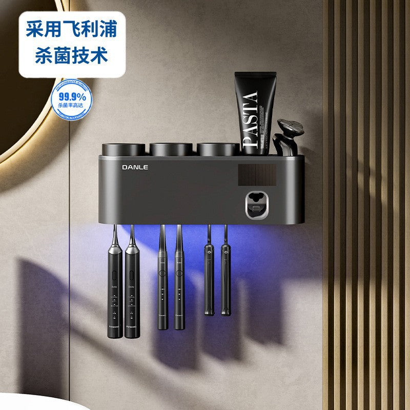 UV toothbrush sterilizer Smart sterilization cup Brushing cup holder Wall-mounted electric mouthwash cup rack