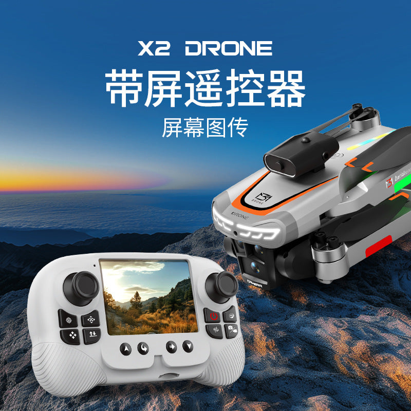 drone star patrol x2 screen-controlled brushless obstacle avoidance aerial photography aircraft optical flow electronically controlled dual-camera quadcopter