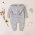Baby knitting one-piece hoodie spring & fallnewborn clothing men's and women's baby sweater cute heattech romper 06